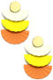Enamel Fan Drop Earrings