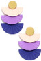 Enamel Fan Drop Earrings