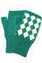 Argyle Pattern Fingerless Gloves