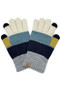 Color Block Knitted Smart Touch Gloves