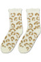 Furry Leopard Print Ankle Socks
