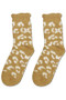 Furry Leopard Print Ankle Socks