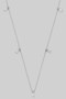 Five Tiny Cz Baguette Charmed Brass Necklace