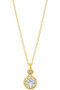 Round Rhinestone Pendant Necklace