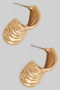Curved Texture Hoop Earrings