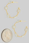 Beaded Metal Hoop Earrings
