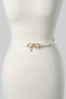 Thin Pu Leather Belt With Bow Buckle
