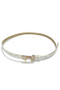 Thin Pu Leather Belt With Bow Buckle