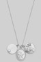 Three Coin Charm Pendant Chain Necklace