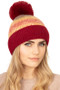 Knit Pom Pom Beanie. - #MH0042
