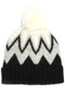 Zig Zag Pom Beanie