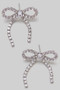 Rhinestone Bow Dangle Earrings