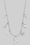 Cowgirl Boot Multi Charm Chain Necklace