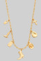 Cowgirl Boot Multi Charm Chain Necklace