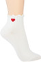 Ruffled Heart Calf Socks