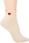 Ruffled Heart Calf Socks