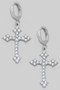 Cz Pave Cross Huggies