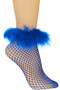 Fluffy Trim Fishnet Socks