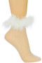 Fluffy Trim Fishnet Socks