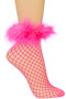 Fluffy Trim Fishnet Socks