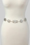 Engraved Flower Square And Circle Chain Belt