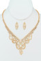 Diamond Bridal Necklace And Earring Set
