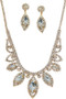 Marquise Diamond Bridal Necklace Earring Set