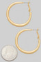 Metal Tube Hoop Earrings