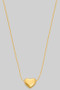 Stainless Steel Puff Heart Necklace