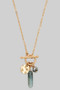 Chain Necklace With Dangling Charms Pendant