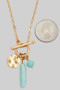 Chain Necklace With Dangling Charms Pendant
