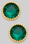 Dainty Round Stone Stud Earrings