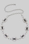 Western Aztec Concho Stone Chain Belt