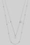 Dainty Layered Brass Chain Necklace With Cz Stones