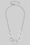 Vintage Metal Square Chain Necklace