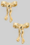 Textured Brass Bow Studs