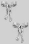 Textured Brass Bow Studs