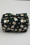 Embroidered Flower Makeup Pouch
