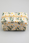 Embroidered Flower Makeup Pouch