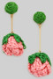 Rattan Flower Drop Earrings