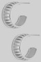 Brass Diamond Cut Ridged Hoop Earrings