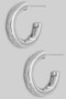 Brass Tube Hoops With Slash Marks
