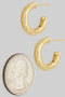 Brass Tube Hoops With Slash Marks