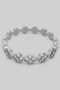 Clover Cz Pave Ring With Beaded Detail