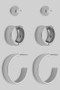 Three Pair Hoop And Stud Set