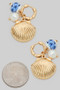 Clam Locket Huggies With Pearl And Porcelain Bead