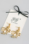 18K Gold Dipped Octopus Drop Earrings