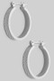 Diamond Cut Edges Hinged Hoop Earrings