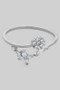 Delicate Brass Flower Ring With Cz Stones