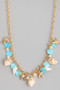 Chain Necklace With Shells Pearls And Discs